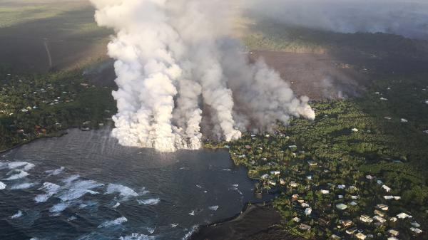 Kapoho Bay destroyed by lava