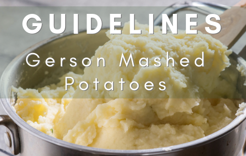 Recipe with guidelines to make the perfect nutrient rich mashed potato suitable for the Gerson Therapy diet