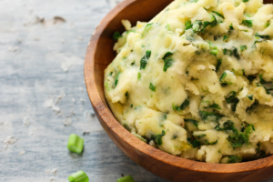 Gerson Therapy recipe for Irish potato puree with cabbage and green onion