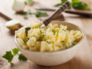 Gerson Therapy recipe for mashed potato with onions