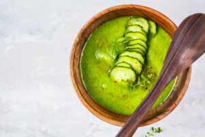 Raw green soup recipe easy to make very healthy